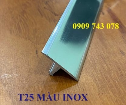 Nẹp T25 Nhôm Màu Inox