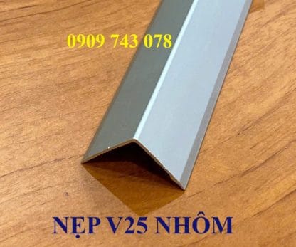 Nẹp V25 Nhôm Màu Nhôm