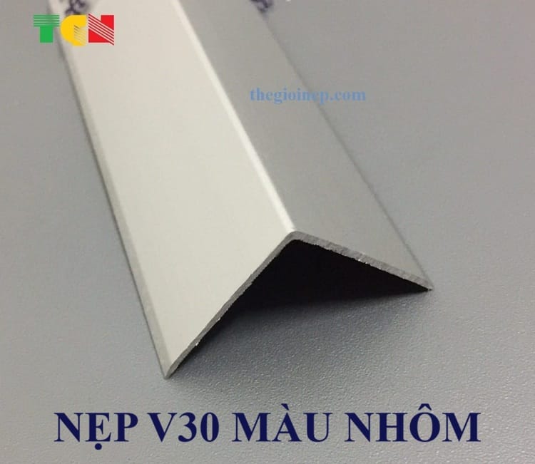 Nẹp V30 Nhôm Màu Nhôm - Ảnh 2