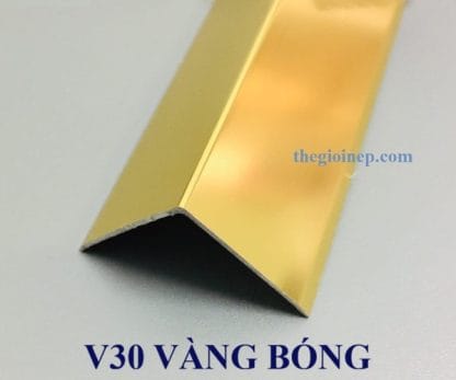 Nẹp V30 Nhôm Vàng Bóng