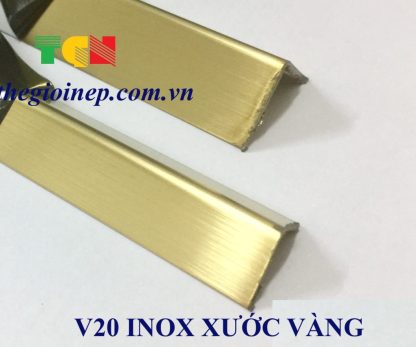 Nẹp V20 Inox Vàng Xước