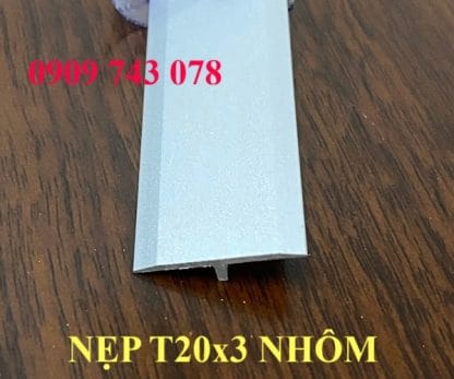 Nẹp Nhôm T20x3mm Màu Nhôm