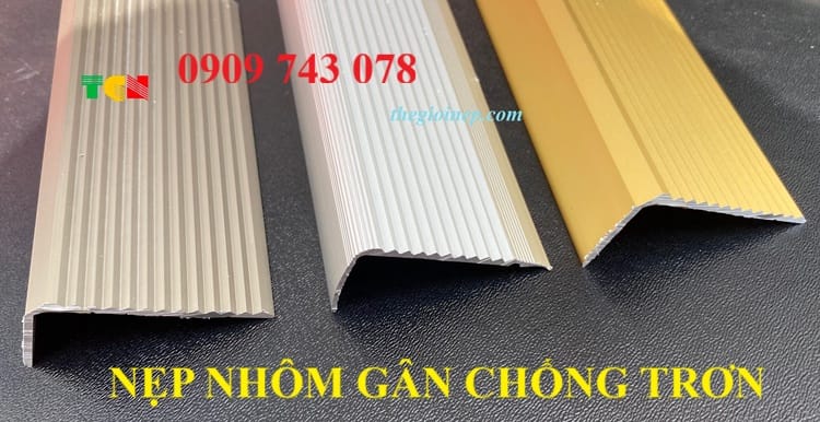 Nẹp Nhôm Chống Trơn L40 Gân
