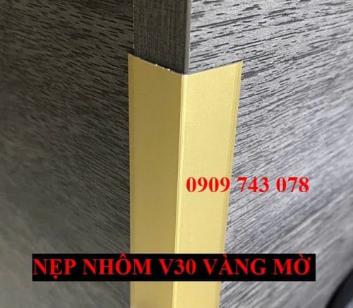 Nẹp Nhôm V30mm Vàng Mờ - Ảnh 2