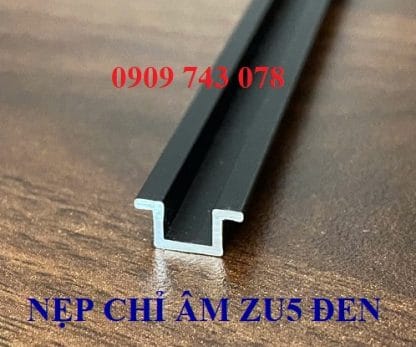 Nẹp Nhôm ZU5 Chỉ Âm Đen