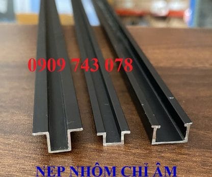 Alternative view of Nẹp Nhôm ZU5 Chỉ Âm Đen