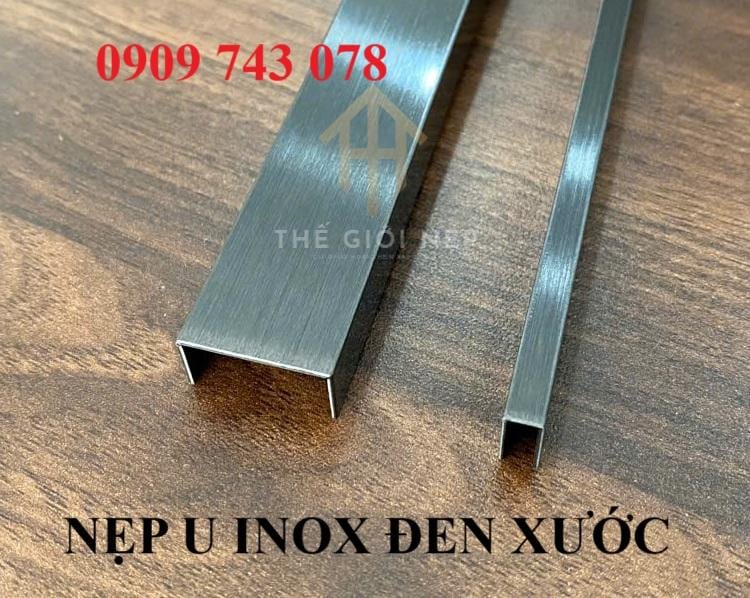 Thanh inox U5 đen xước