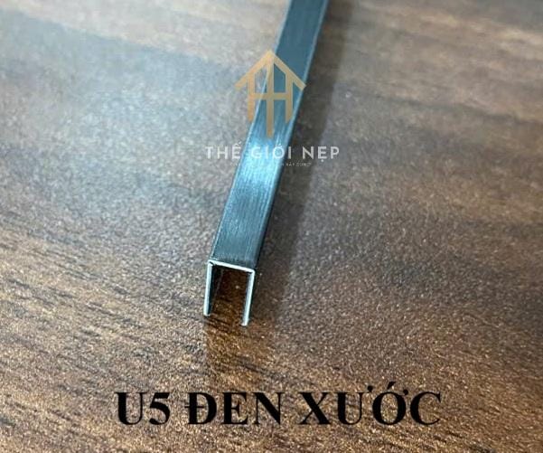 Nẹp U5 Inox Đen Xước