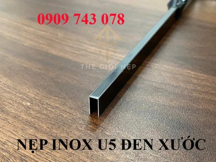 Nẹp U5 Inox Đen Xước